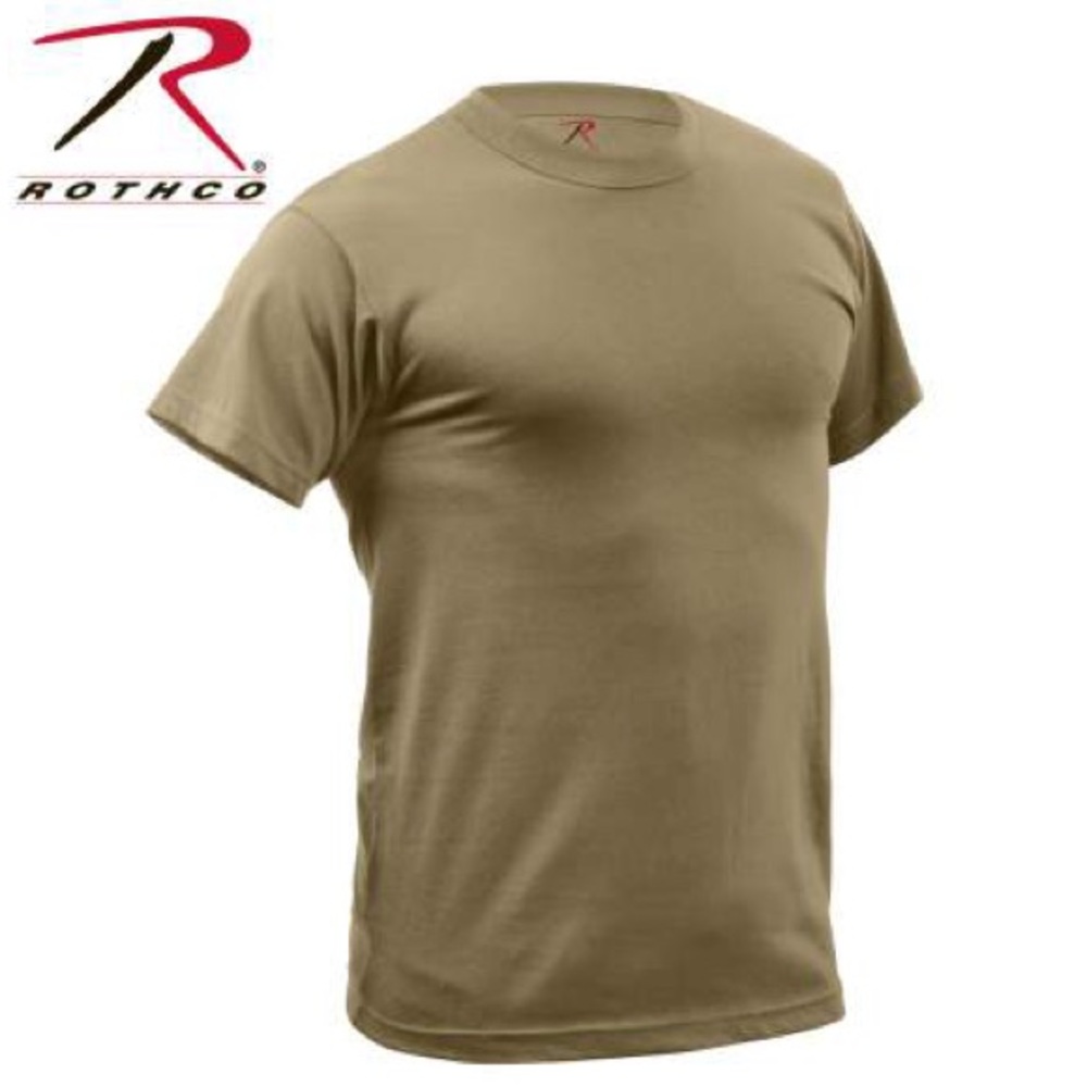 NWT ROTHCO military T shirt tee Sz M tan crew neck short sleeve